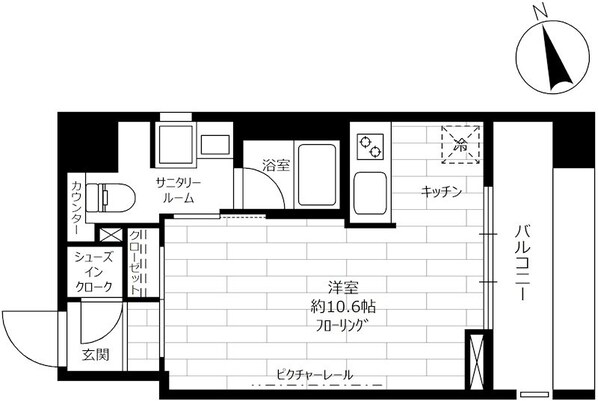 蔵前駅 徒歩2分 9階の物件間取画像